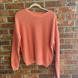 Sonoma Women's Warm Orange Crew Neck Sweater